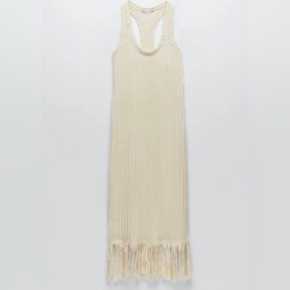 Zara Fringe Midi Dress